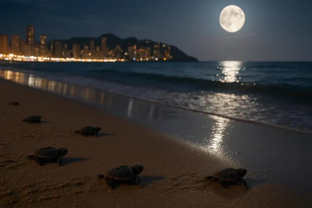 Tortugas bobas nacen en Playa de Levante